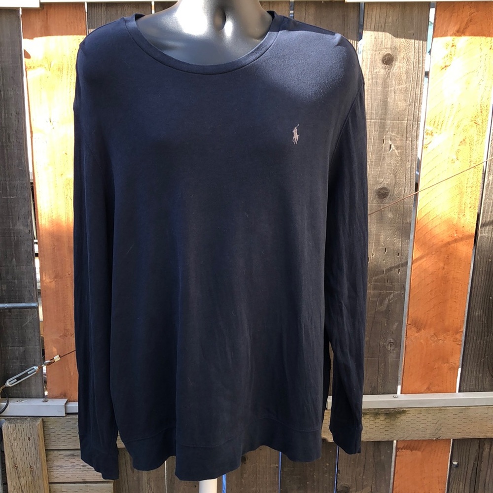 Polo Ralph Lauren Performance Blue With Gray Horse Pull Over Top